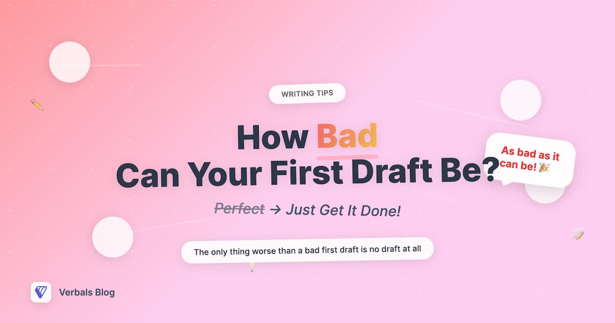 Like seriously, how bad first draft is allowed?